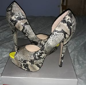 Sky High heel Snake Skin Shoes